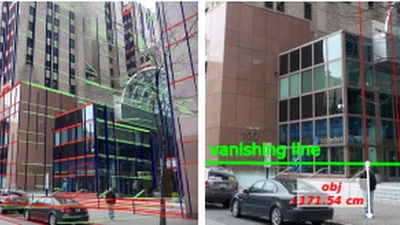 Efficient height measurements in single images based on the detection of vanishing points featured image