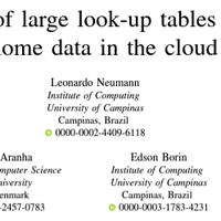 Homomorphic evaluation of large look-up tables for inference on human genome data in the cloud